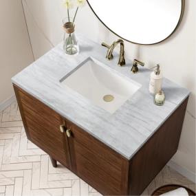 Base with Sink Top Mid-Century Walnut Dark Finish Vanities