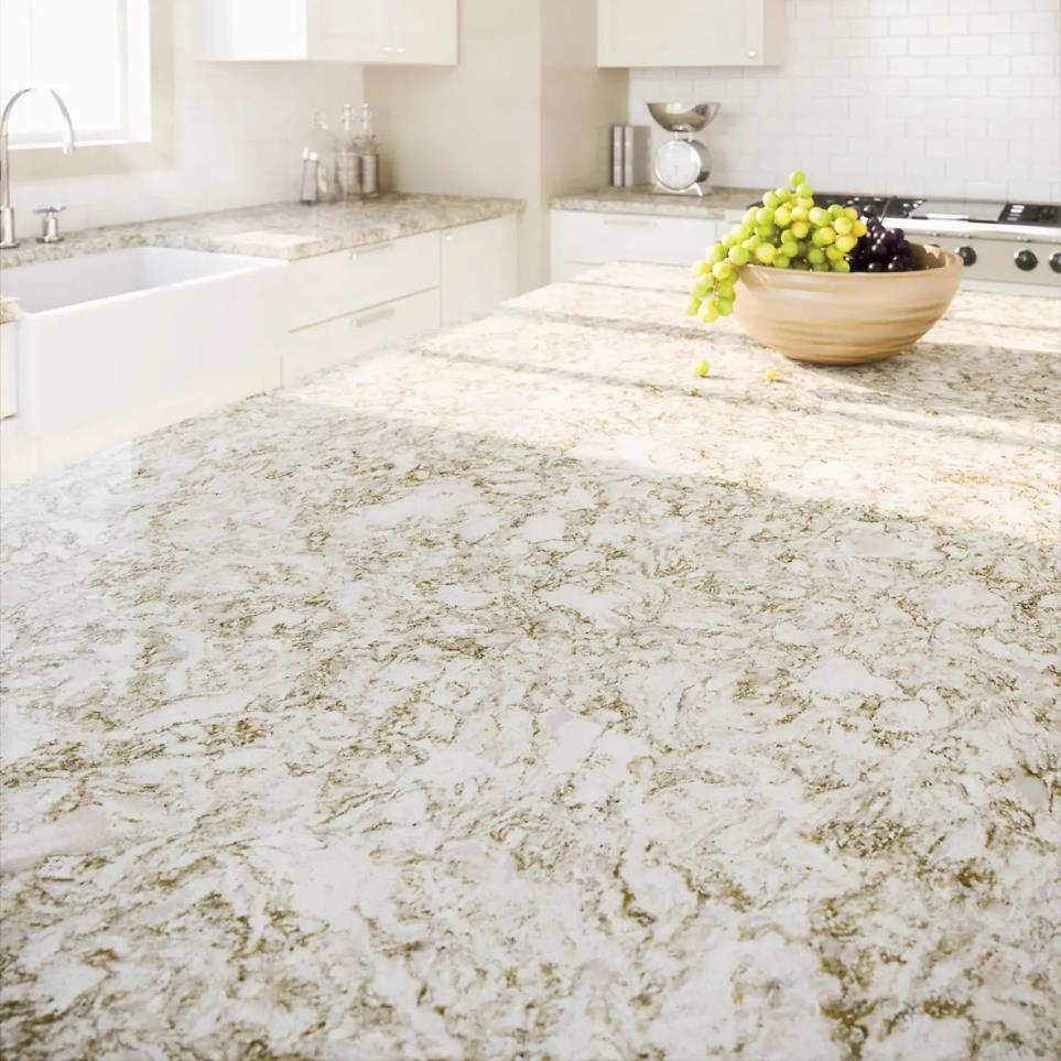 Slab Crowndale Cream / Beige Quartz Countertops
