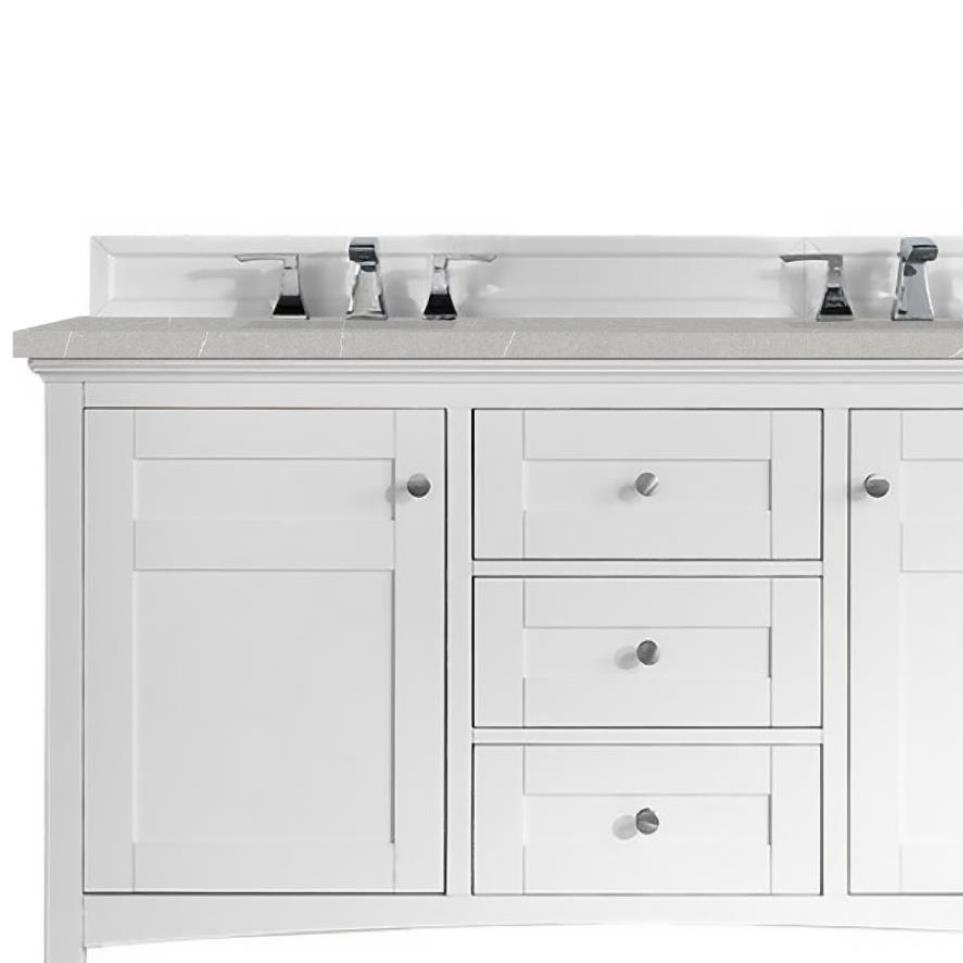 Base with Sink Top Bright White White Vanities