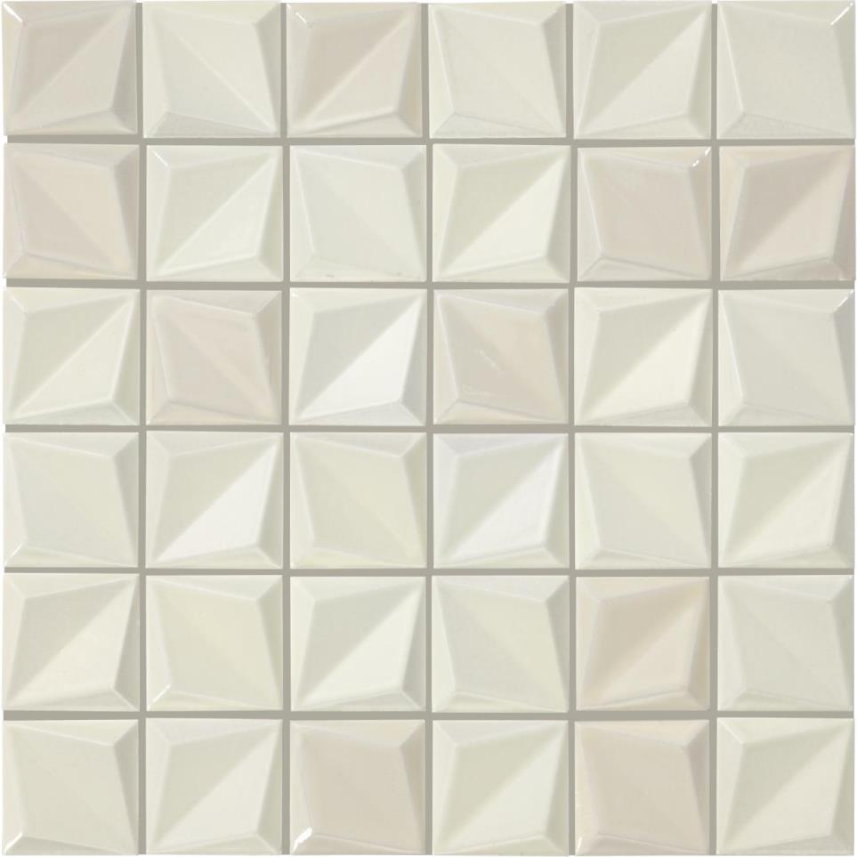 Mosaic Pearl Glossy White Tile