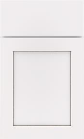 Square White With Toasted Almond Detail Glaze - Paint Square Cabinets