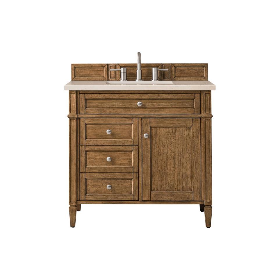 Base with Sink Top Saddle Brown Medium Finish Vanities