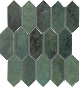 Mosaic Reef Glossy Green Tile