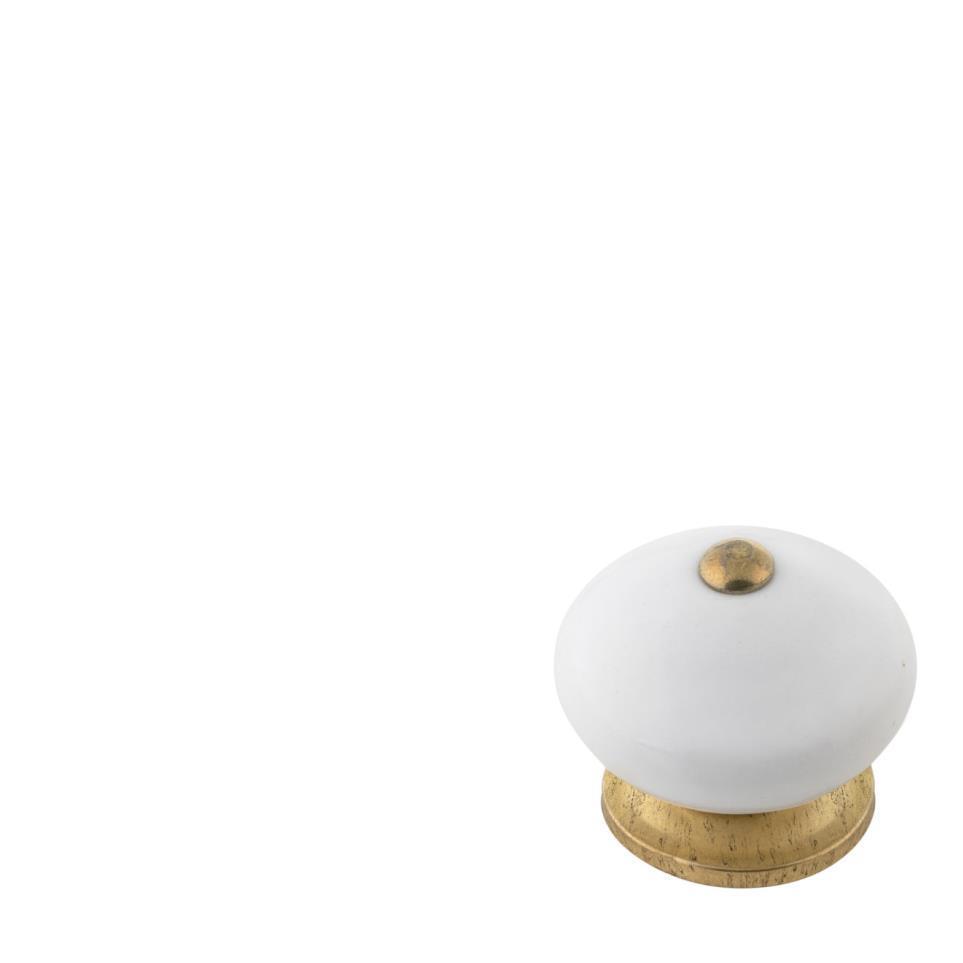 Knob Cream/Gold Brass / Gold Knobs