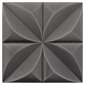 Decoratives and Medallions Gunmetal Satin Black Tile