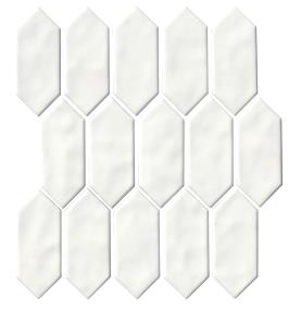 Mosaic Elegant White Glossy White Tile