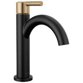 Bath Matte Black / Champagne Bronze Black Faucets