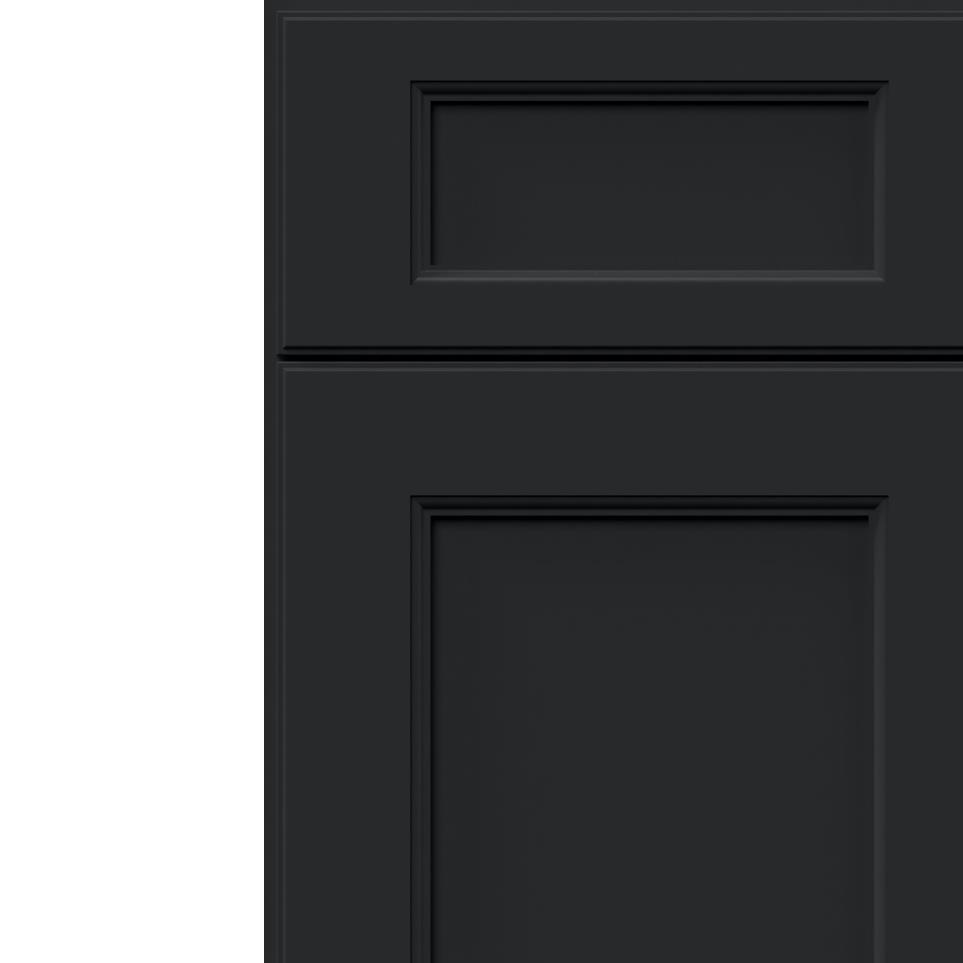 Square Pitch Black Dark Finish Square Cabinets