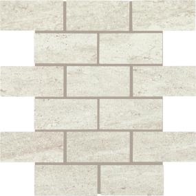 Mosaic Washed White  Matte Beige/Tan Tile