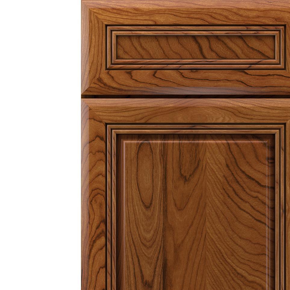 5 Piece Ruddy Toasted Almond Medium Finish 5 Piece Cabinets