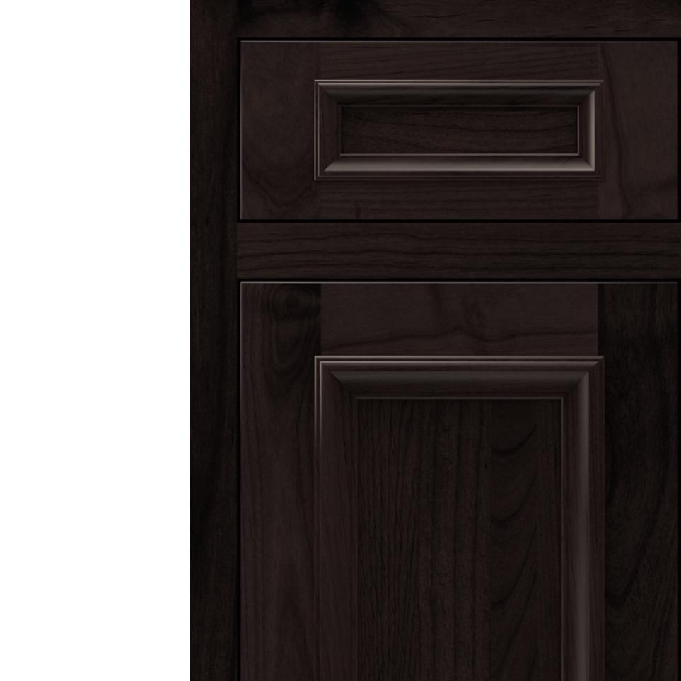 Square Teaberry Dark Finish Square Cabinets