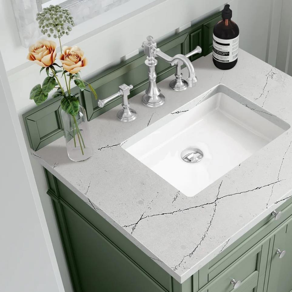 Base with Sink Top Smokey Celadon Green Vanities