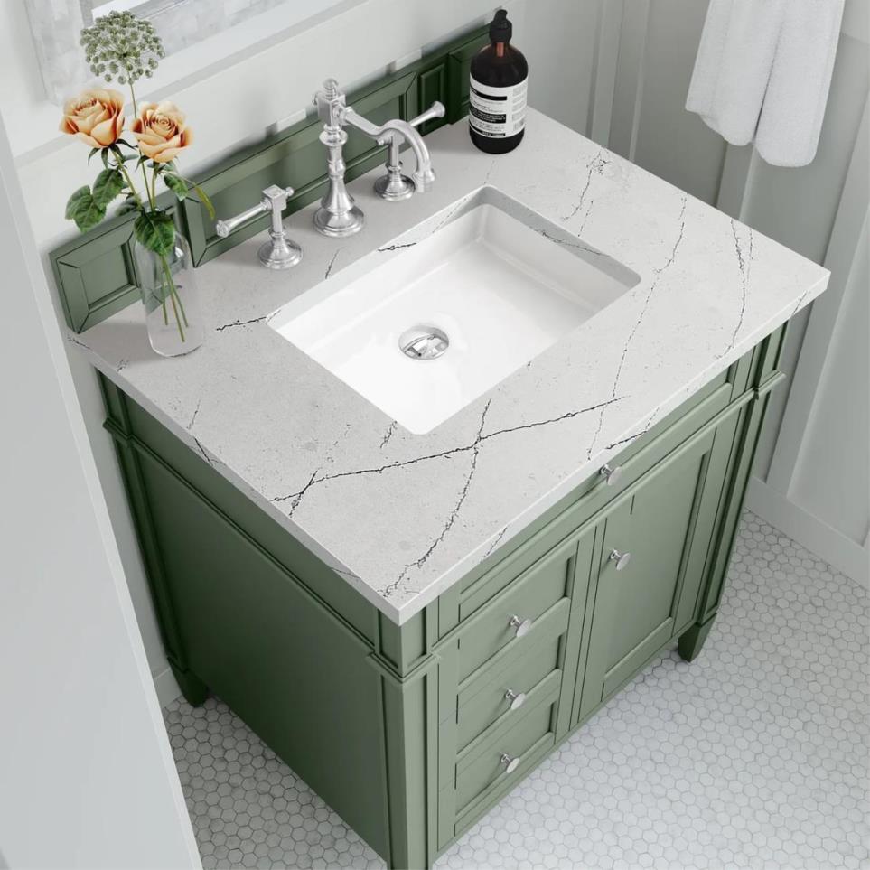 Base with Sink Top Smokey Celadon Green Vanities