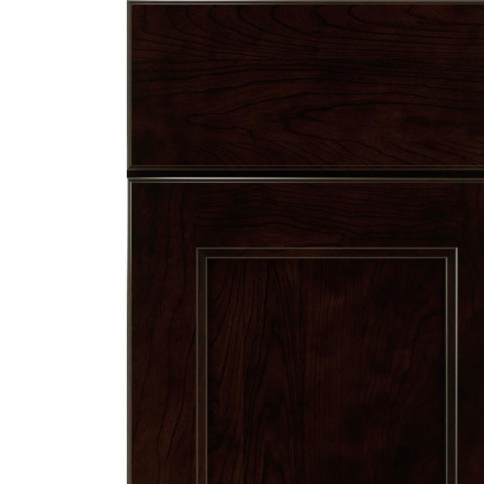 Square Chocolate Dark Finish Square Cabinets