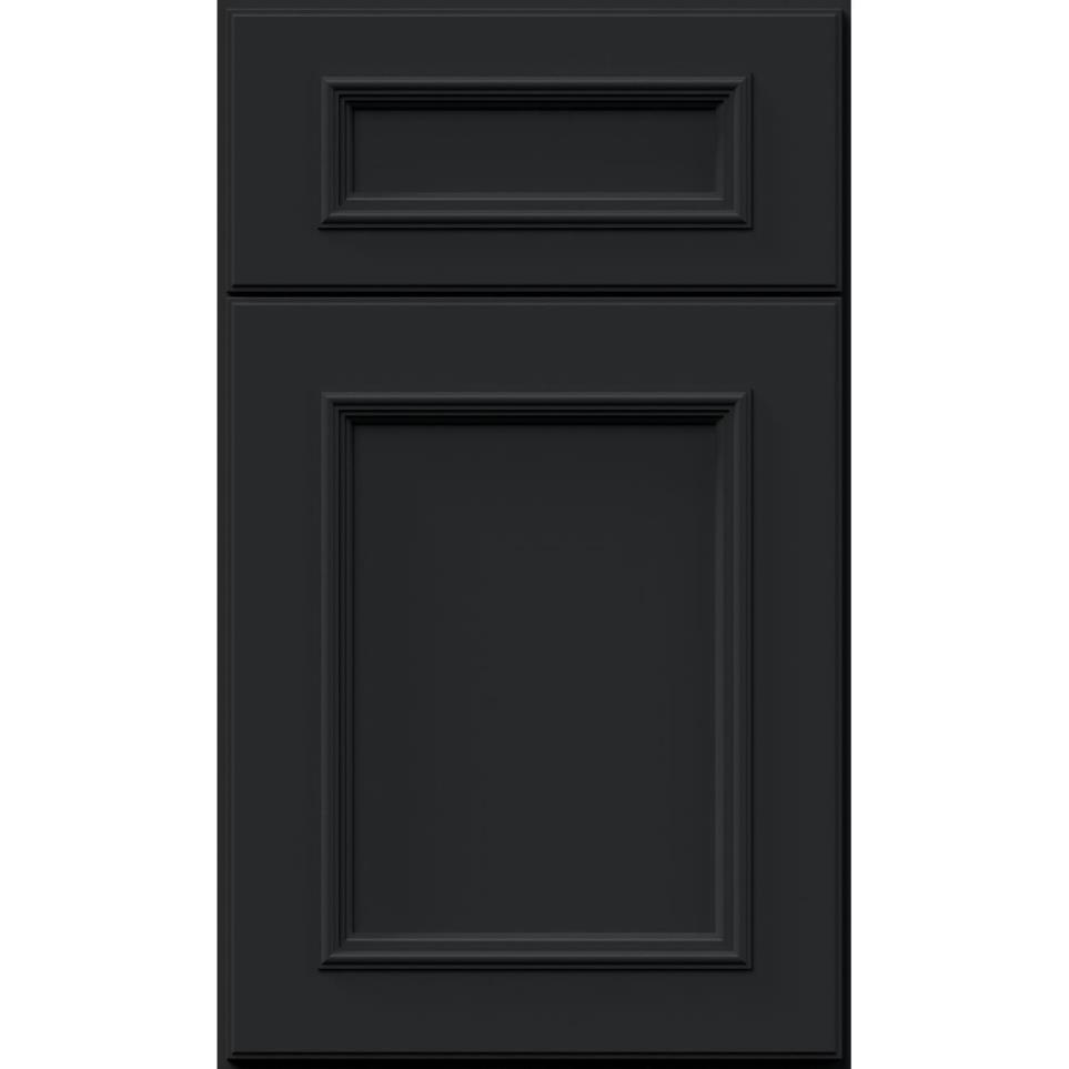 Square Pitch Black Dark Finish Square Cabinets