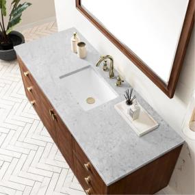 Base with Sink Top Mid-Century Walnut Dark Finish Vanities