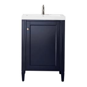 Base with Sink Top Navy Blue Blue / Purple Vanities