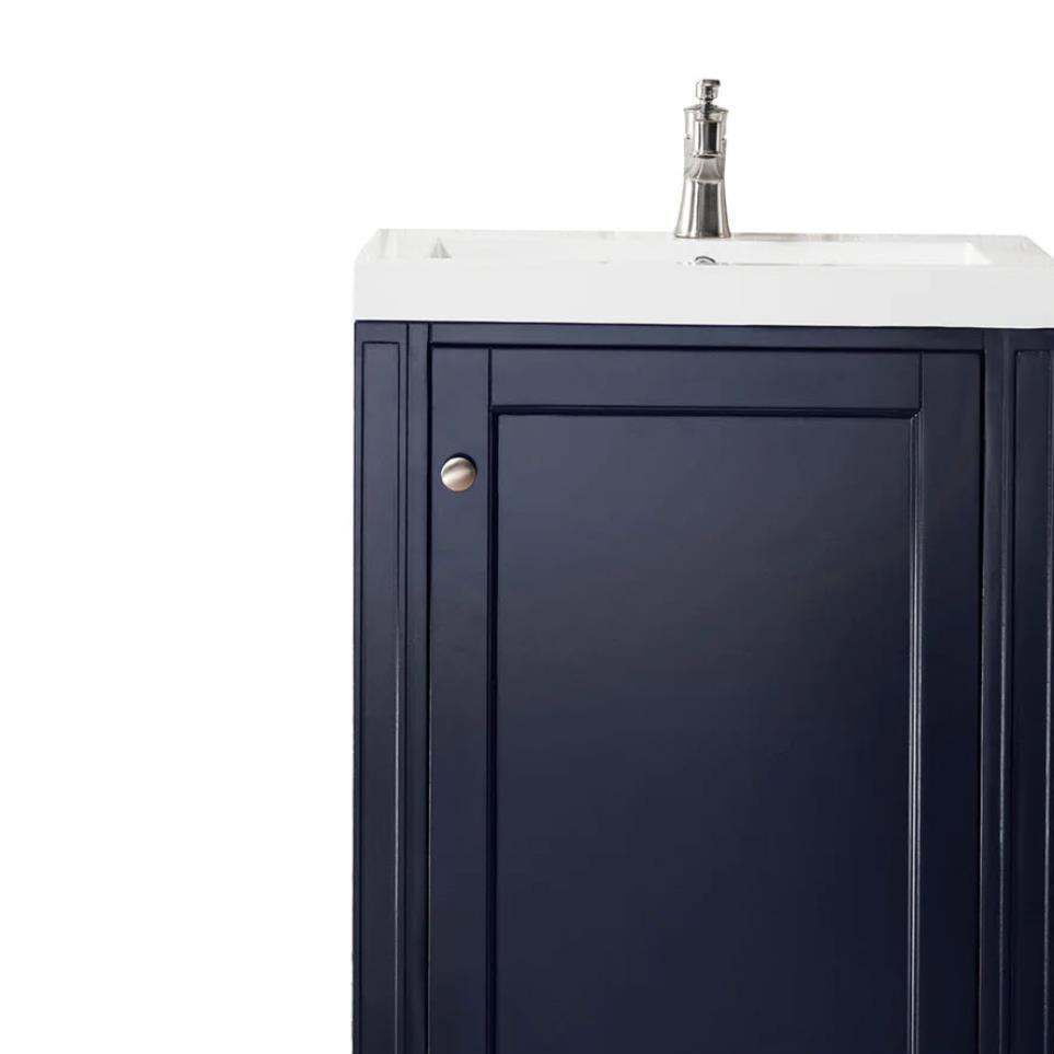 Base with Sink Top Navy Blue Blue / Purple Vanities