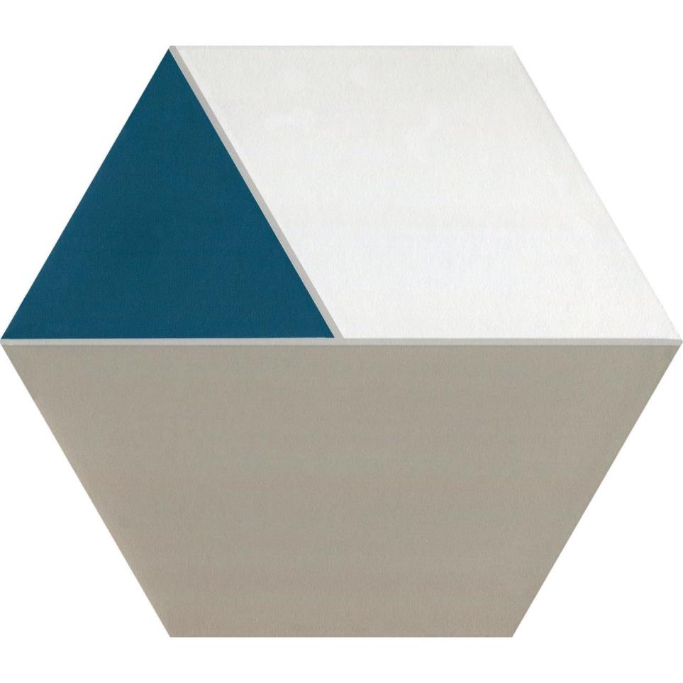 Decoratives and Medallions Multiplex Blue/Taupe Matte Blue Tile