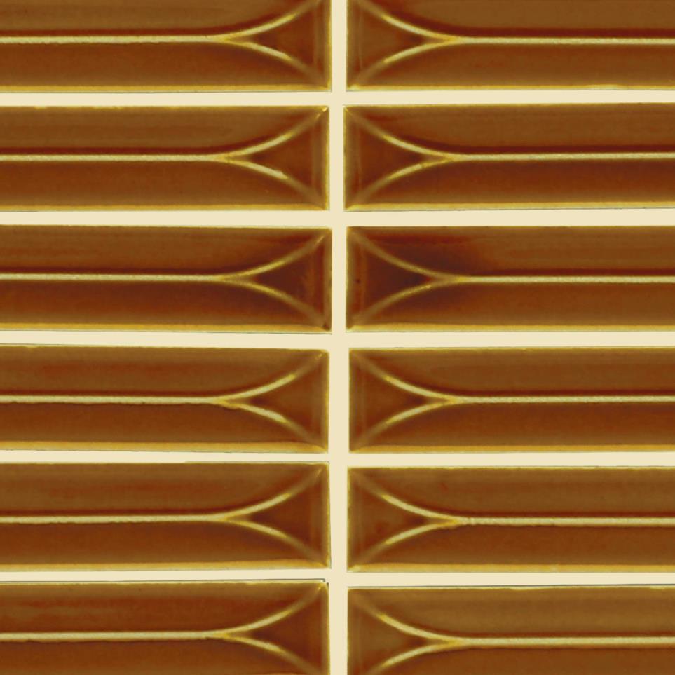 Mosaic Amber Glossy Orange Tile