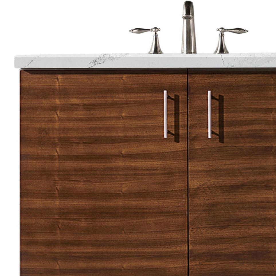 Base with Sink Top American Walnut Medium Finish Vanities