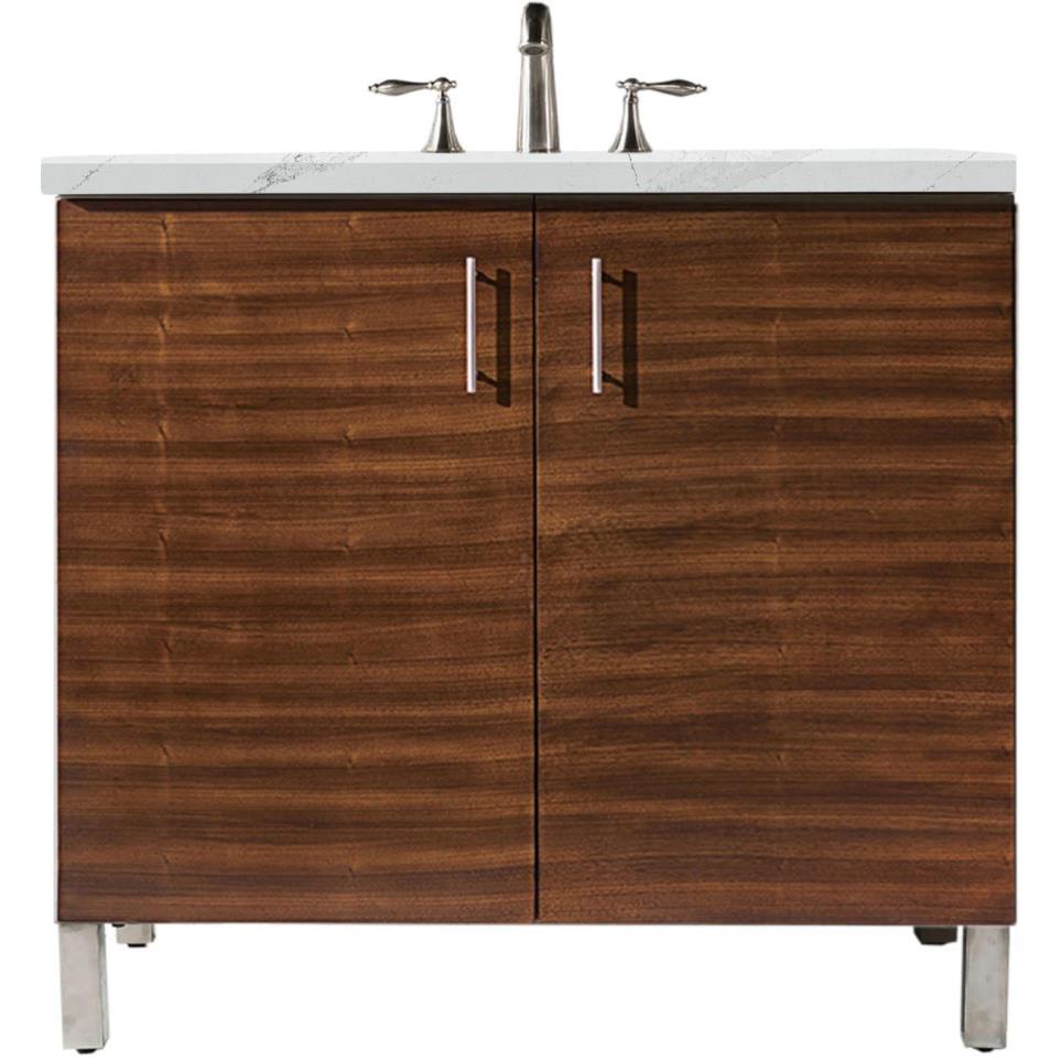 Base with Sink Top American Walnut Medium Finish Vanities