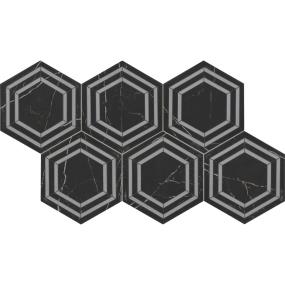 Decoratives and Medallions Tuxedo Matte Black Tile