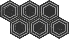 Decoratives and Medallions Tuxedo Matte Black Tile