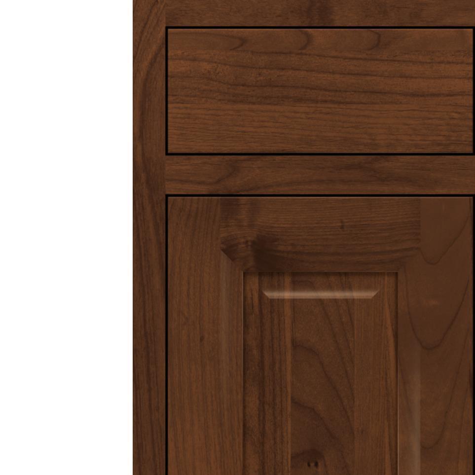 Square Sepia Dark Finish Square Cabinets