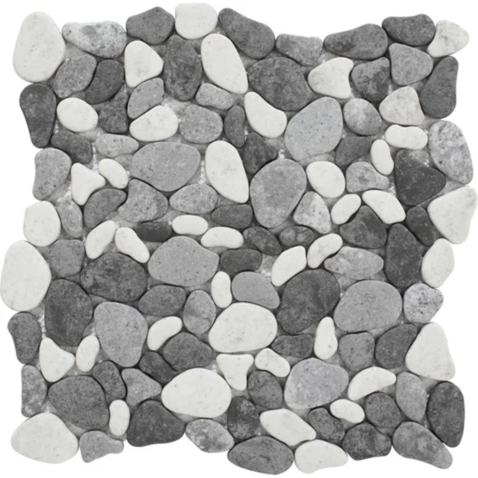 Glass Pebble Mix 01 Gray Tile