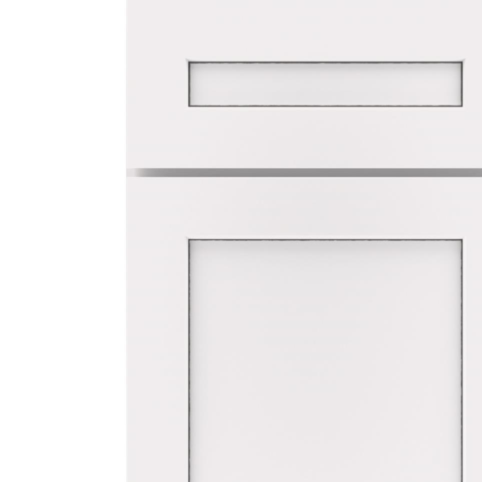 5 Piece White With Grey Stone Detail Glaze - Paint 5 Piece Cabinets