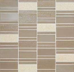 Mosaic Composure Glossy Beige/Tan Tile