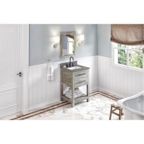 Base with Sink Top Weathered Grey Grey / Black Vanities