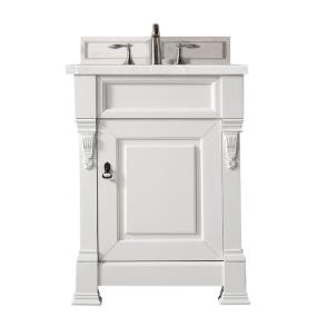 Base with Sink Top Bright White White Vanities