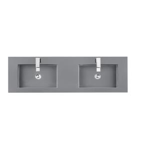 Base with Sink Top Dusk Grey Grey / Black Vanities