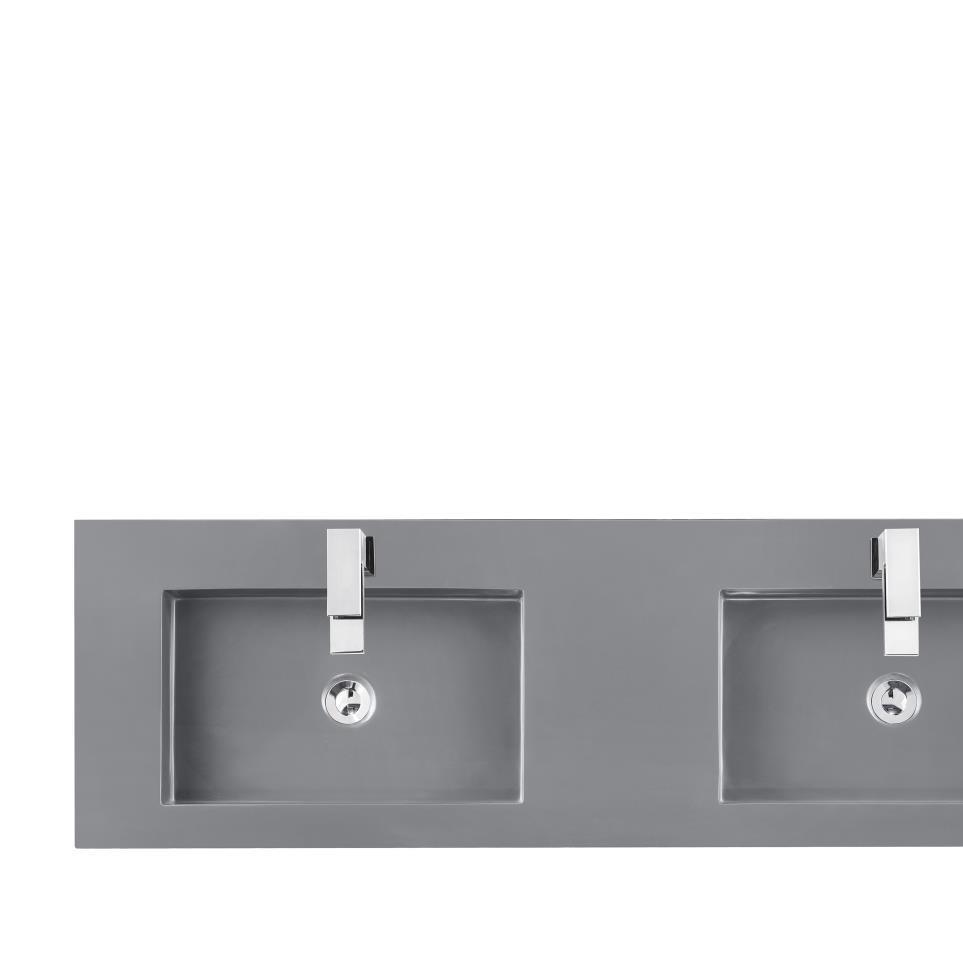 Base with Sink Top Dusk Grey Grey / Black Vanities