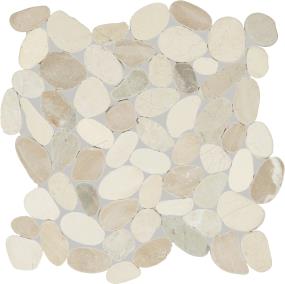Mosaic Seashell Tumbled Beige/Tan Tile