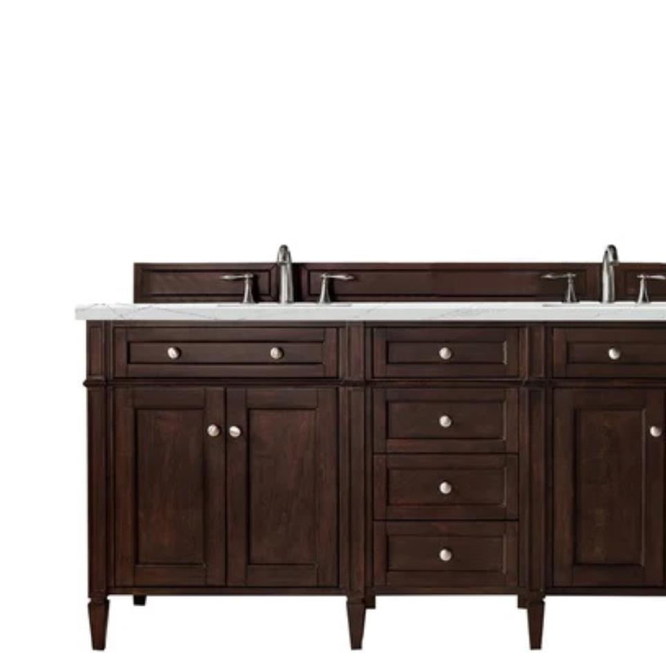 Base with Sink Top Burnished Mahogany Dark Finish Vanities