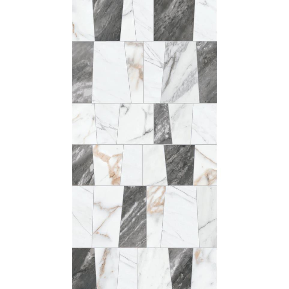 Decoratives and Medallions Moderna Deco Polished White Tile