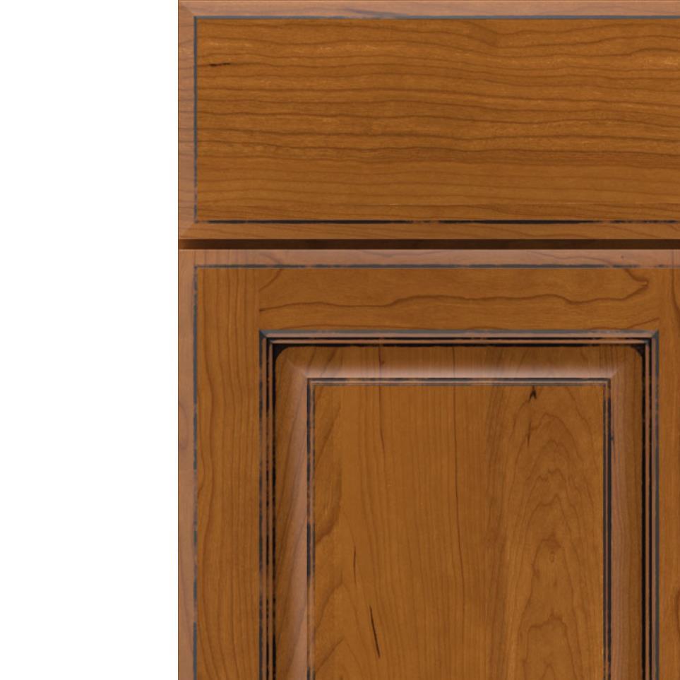 Square Palomino Medium Finish Square Cabinets