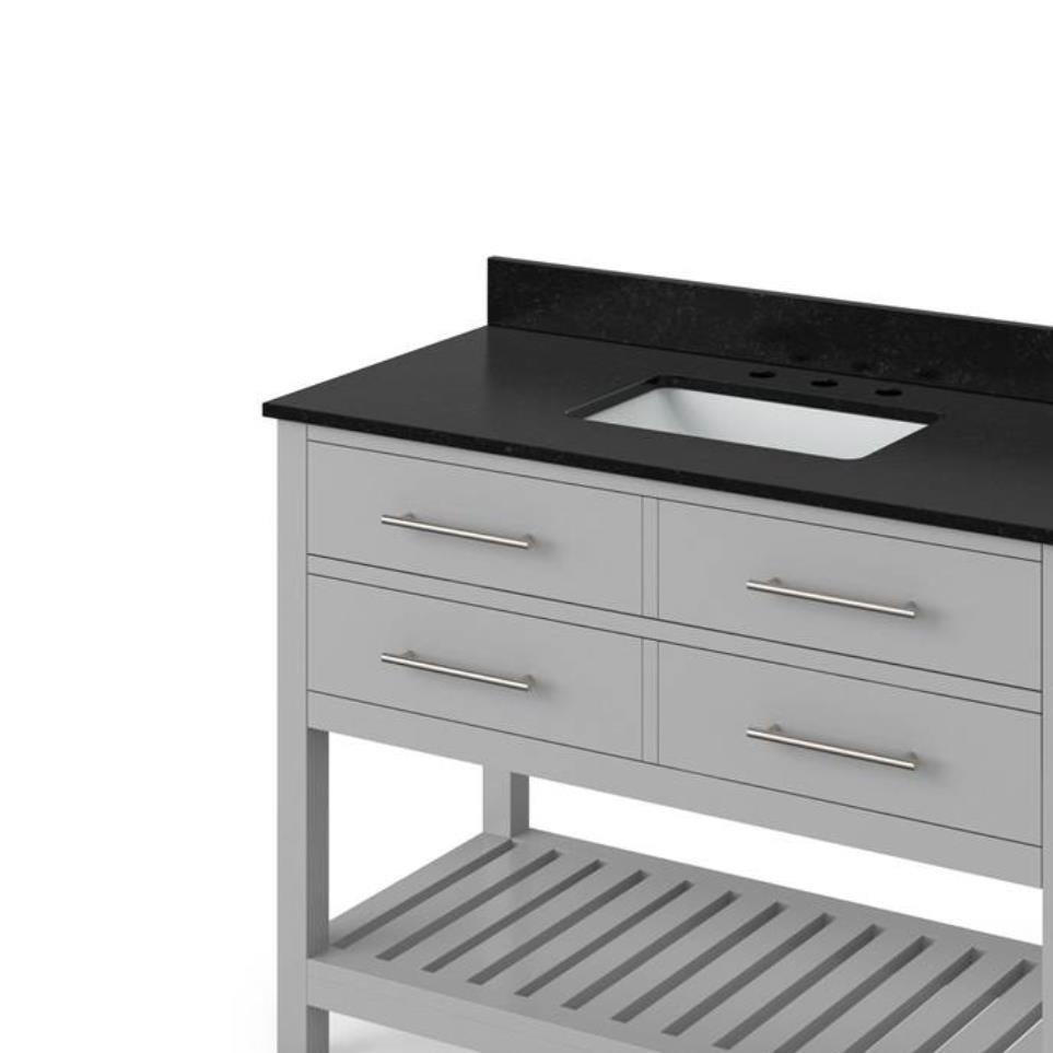 Base with Sink Top Grey Grey / Black Vanities