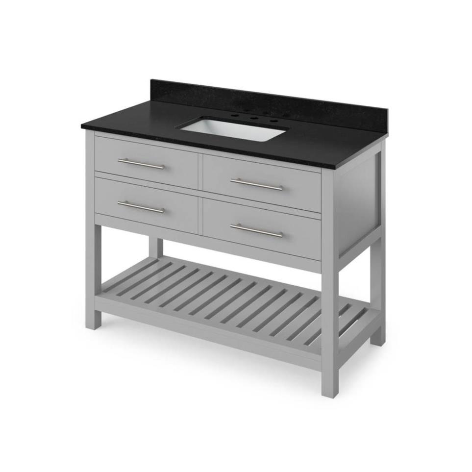 Base with Sink Top Grey Grey / Black Vanities