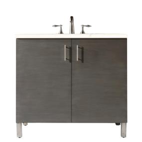 Base with Sink Top Silver Oak Medium Finish Vanities