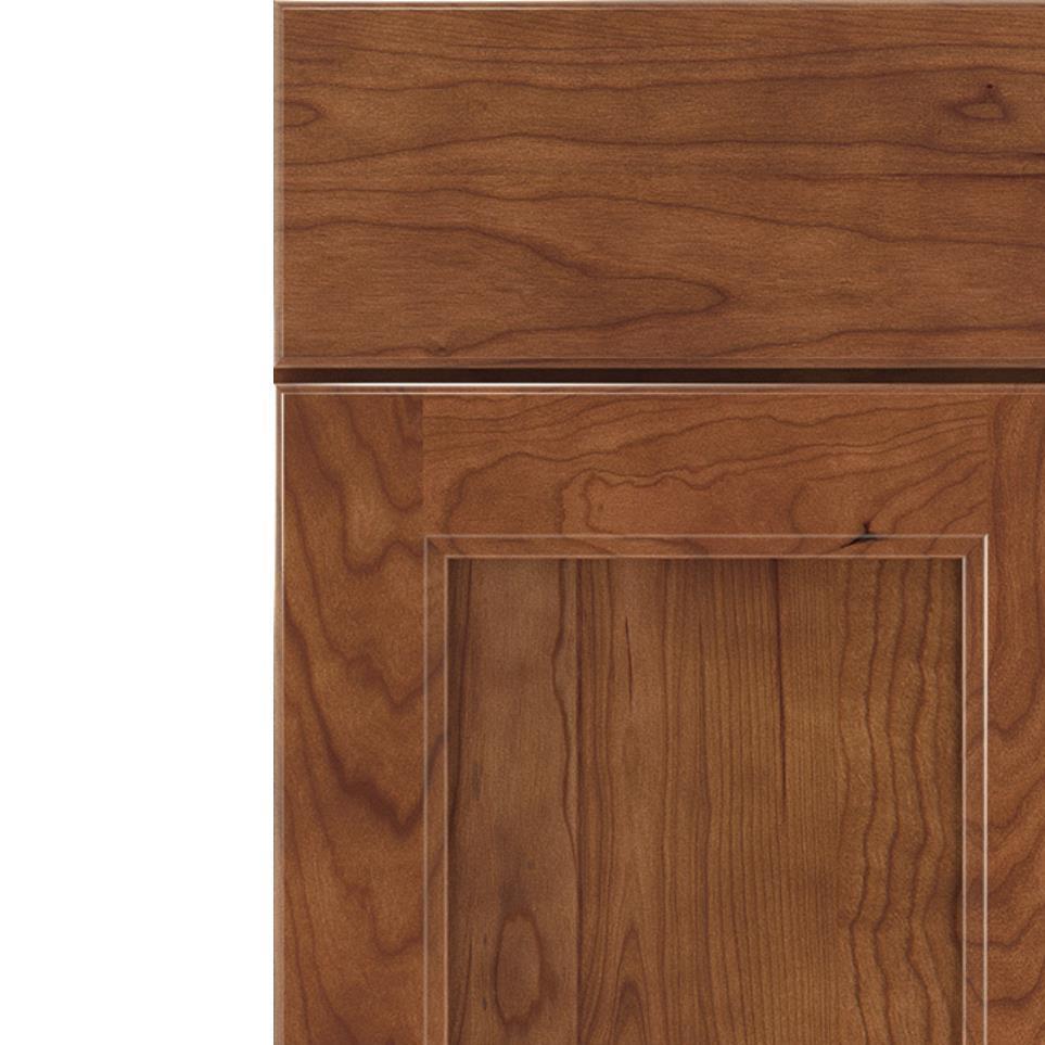 Square Cattail Medium Finish Square Cabinets