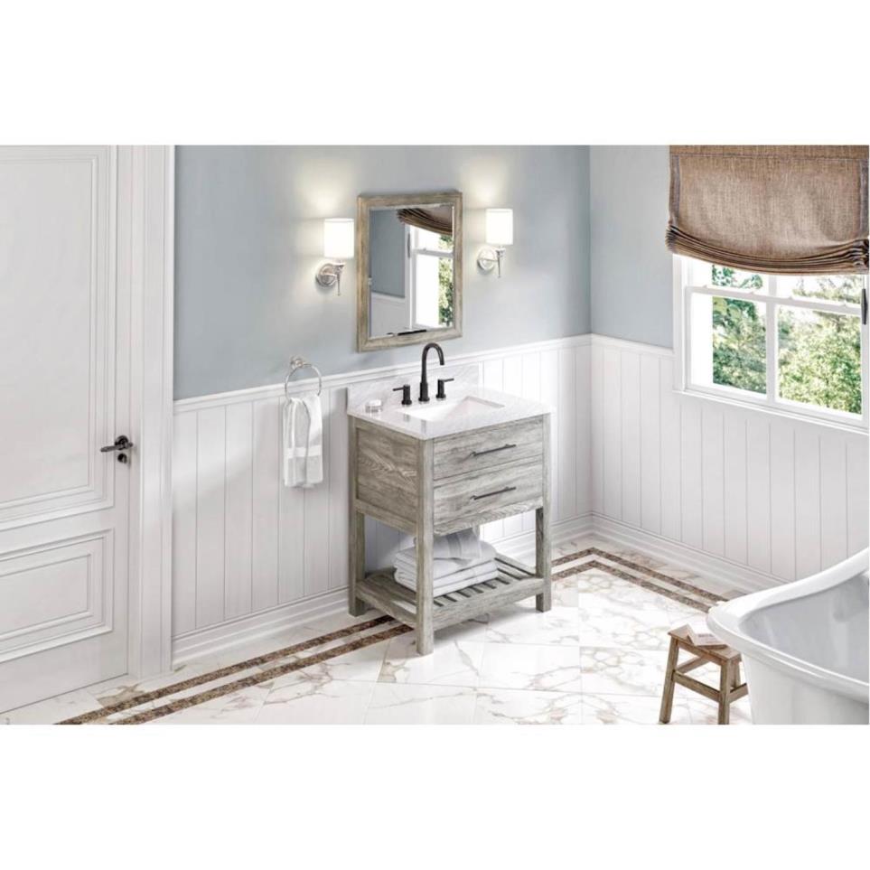 Base with Sink Top Weathered Grey Grey / Black Vanities