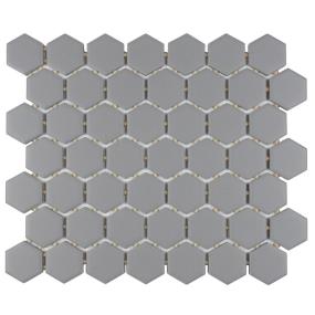 Mosaic Suede Gray Glossy Gray Tile