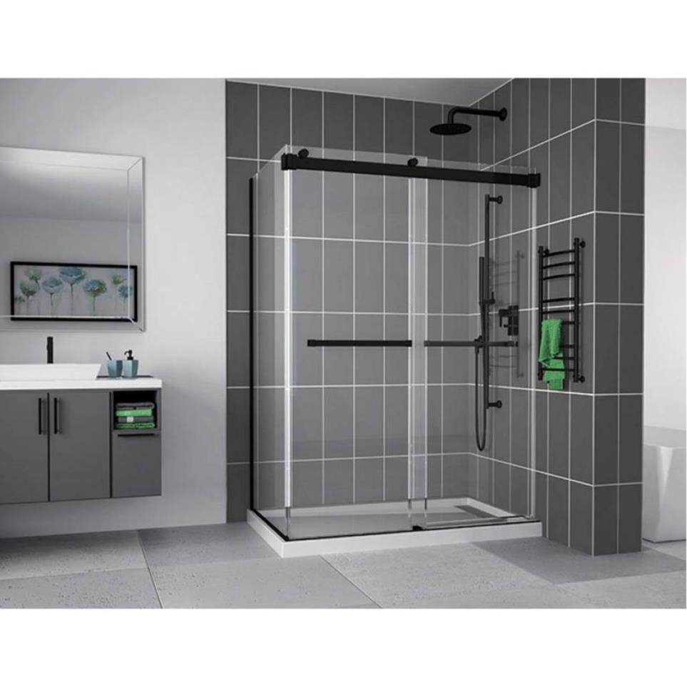 Door Matte Black Black Showers