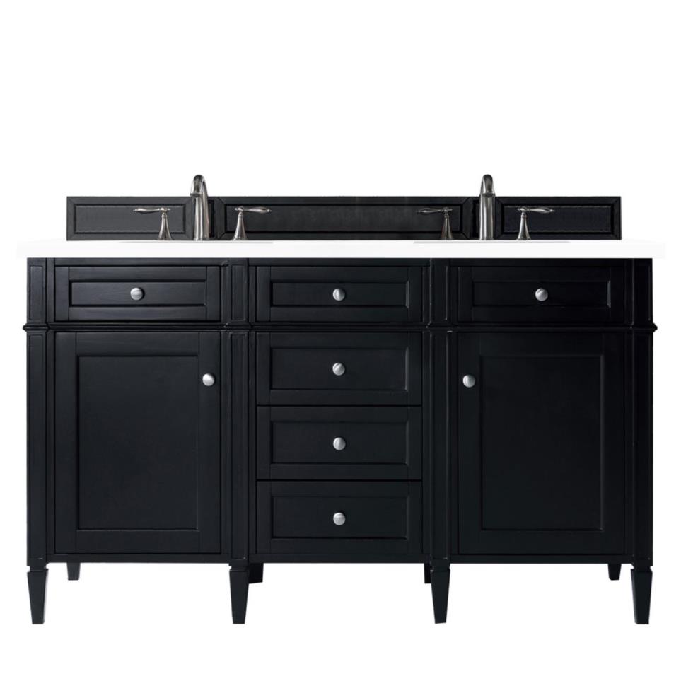 Base with Sink Top Black Onyx Dark Finish Vanities