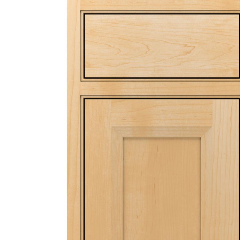 Square Natural Light Finish Square Cabinets