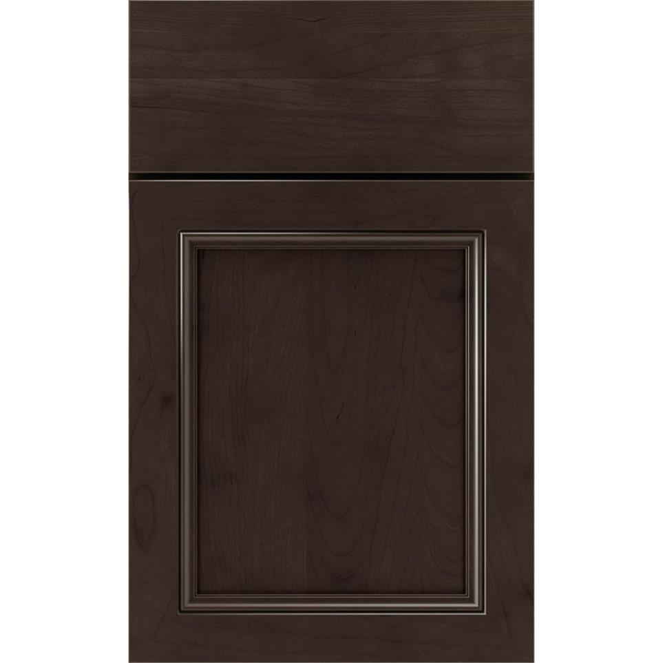 Square Thatch Dark Finish Square Cabinets